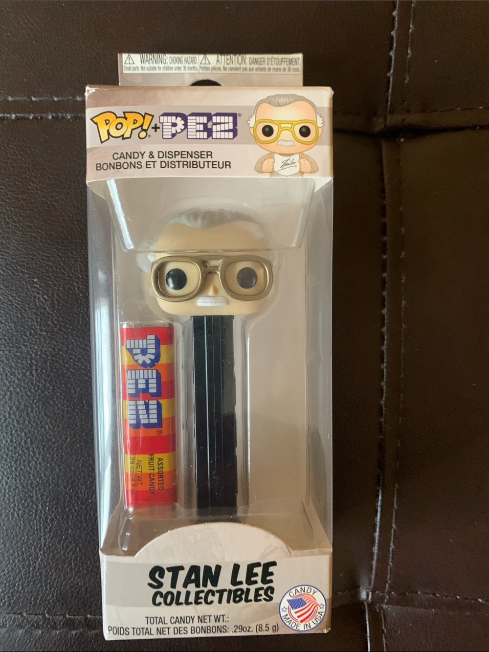 Nwt Funko Pop! PEZ Stan Lee Collectible Candy Dispenser - Black Stem, Gold Head